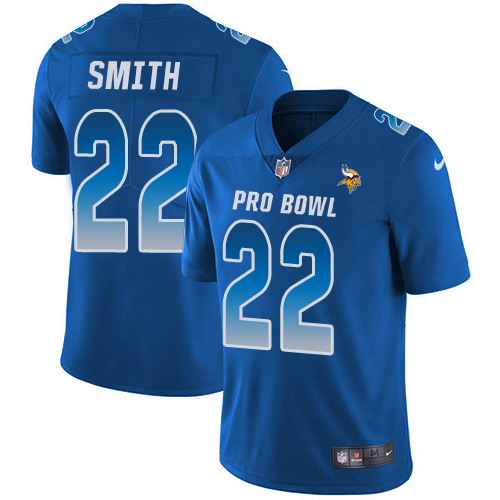 Nike Vikings #22 Harrison Smith Royal Men's Stitched NFL Limited NFC 2018 Pro Bowl Jersey - Click Image to Close